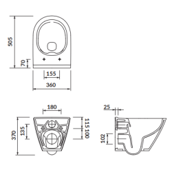 Elegancka Miska WC CITY OVAL CLEANON - Nowoczesne i Dyskretne Mocowanie