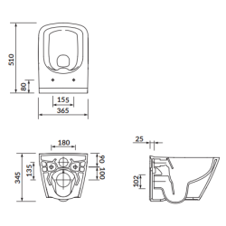 Zawieszana Miska WC CITY SQUARE CLEANON - Elegancja i Higiena w Twojej Łazience!