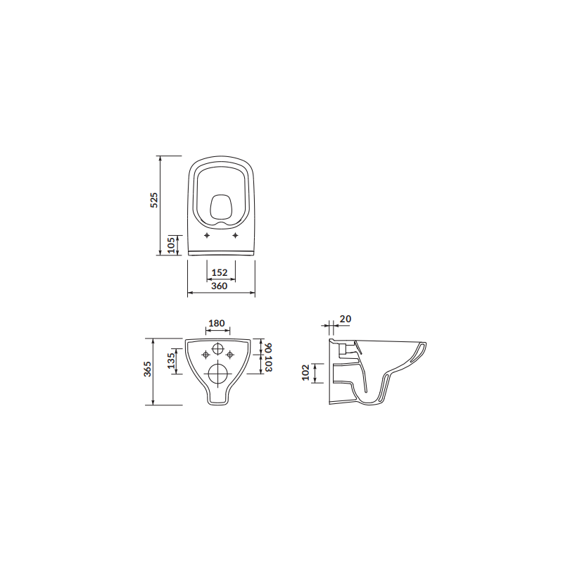 Miska WC wisząca COLOUR CLEANON - Nowoczesna elegancja bez deski