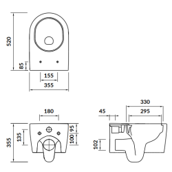 Nowoczesna Miska WC INVERTO z Deska Duroplast Wolnoopadająca - Komfort w Każdej Łazience