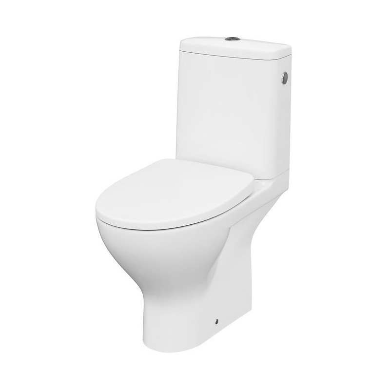 Cersanit Moduo 43 CleanOn WC Kompakt + Deska Slim Wolnoopadająca, Biały Połysk