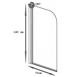 Elegancki Parawan Nawanowy 140x70 Grafitowy Wybór - Strona Prawa lub Lewa