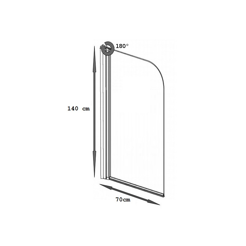 Elegancki Parawan Nawanowy 140x70 Grafitowy Wybór - Strona Prawa lub Lewa