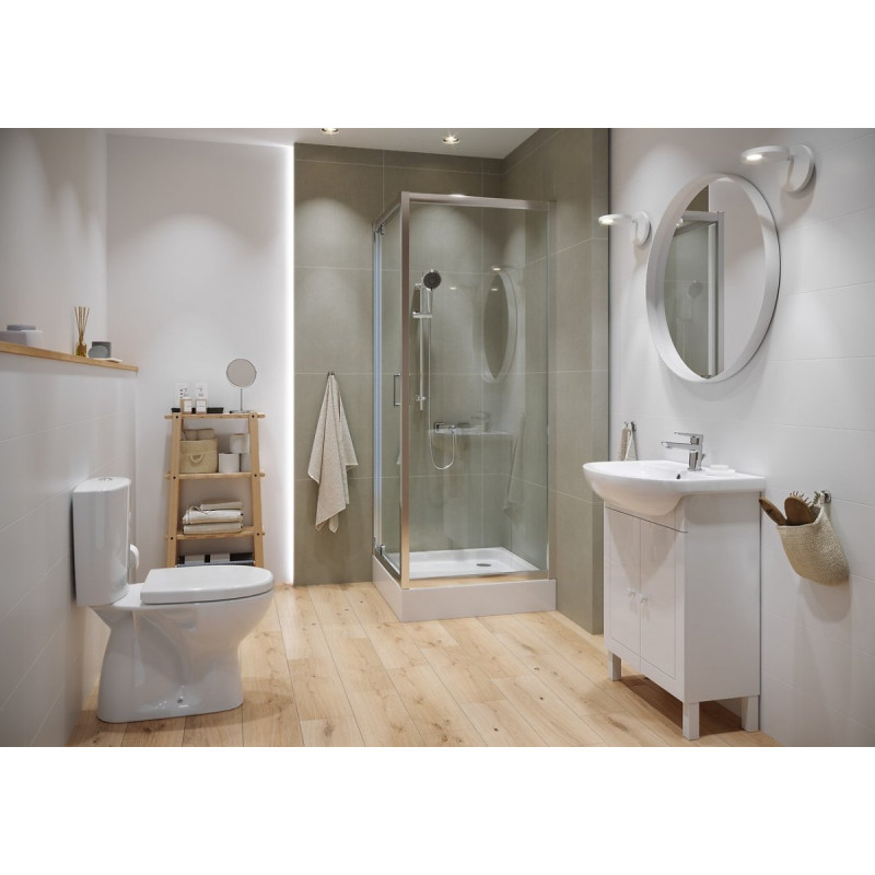 Cersanit Arteco CleanOn WC Kompakt z Wolnoopadającą Deską, Biały Połysk, Bezrantowy Design