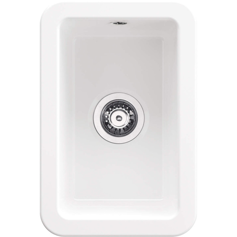 Ceramiczny Zlew Jednokomorowy Błyszczący, Wpuszczany Podblatowo - Elegancja i Praktyczność