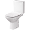Czysty Komfort: WC Kompakt Carina CleanOn - Deska w Zestawie, Biały Połysk
