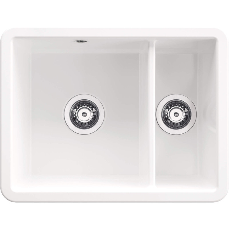 Elegancki Zlewozmywak Ceramiczny 1.5-Komorowy Premium Biały – Styl i Funkcjonalność