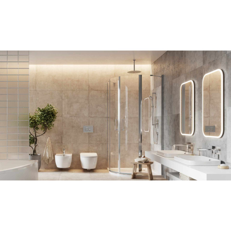 Excellent Ramię prysznicowe sufitowe 20 cm okrągłe  chrom