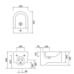 Odkryj Nowoczesny Design: INVERTO Zaokrąglony Bidet Zawieszany CERSANIT K671-002