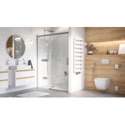 Riko szczotka wc wisząca szklana, chrom