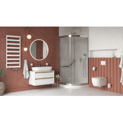 Riko szczotka wc wisząca szklana, chrom