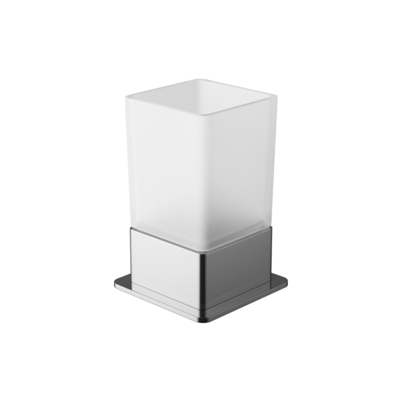 Riko kubek stojący szklany, chrom