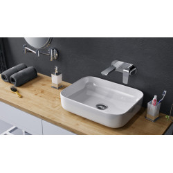 Riko kubek stojący szklany, chrom