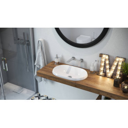 Riko kubek stojący szklany, chrom