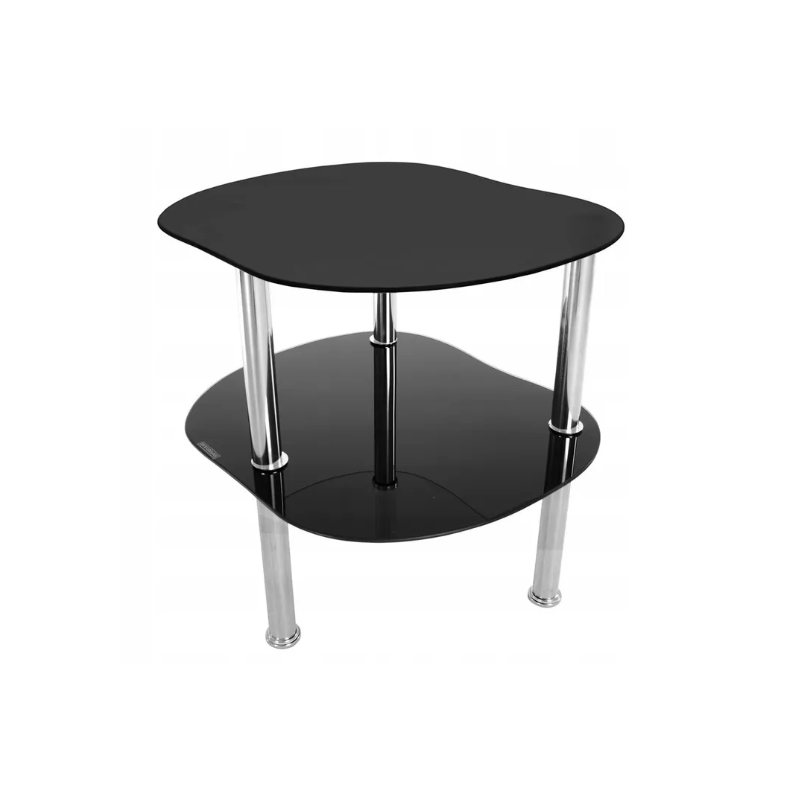 Elegancki stolik szklany "Czarna Perła" - model CT-012 dla nowoczesnych wnętrz