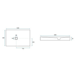 Ekskluzywny brodzik kamienny CZARNY 90x90 cm - wyjątkowy design, niebywała trwałość!