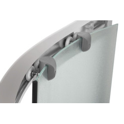 Elegancka Kabina Prysznicowa Marbella 80x80 - Chromowane Akcenty, Mrożone Szkło