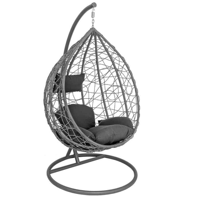 Wiszące Krzesło California Szary Komfort Idealny na Relaks w Ogrodzie