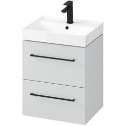 Szafka z umywalką LARGA 50 - Stylowa, elegancka, z czarnym uchwytem dla nowoczesnego wnętrza!