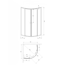 Kabina Prysznicowa Marbella 90x90 cm - Elegancki Design z Mrożonym Szkłem