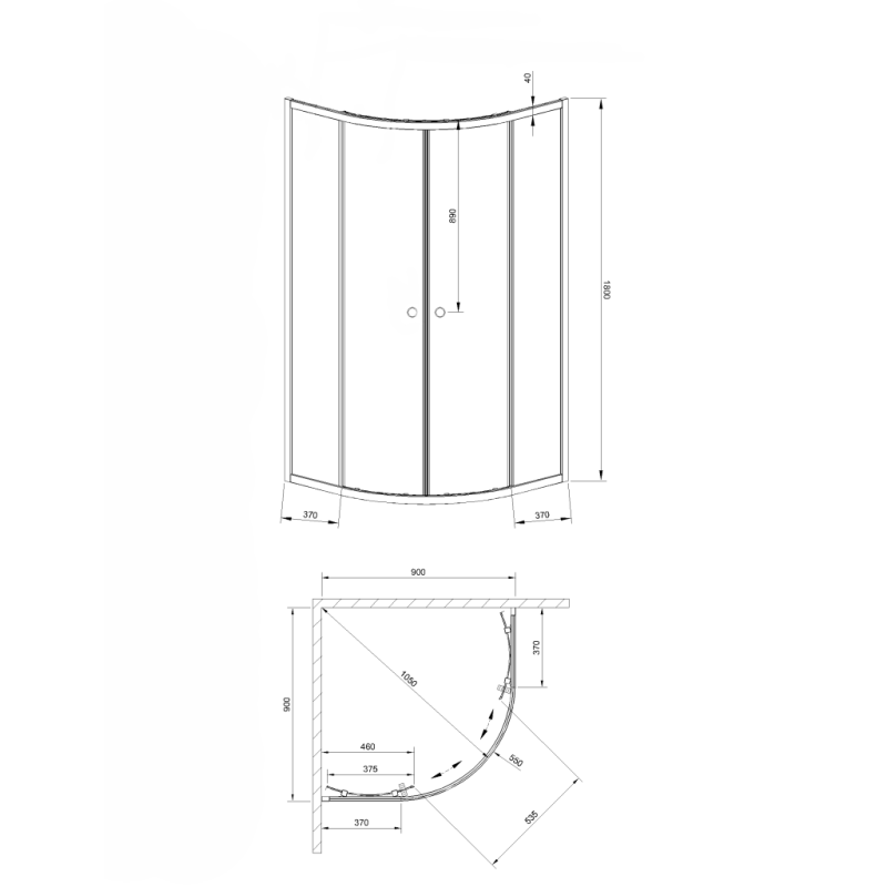 Kabina Prysznicowa Marbella 90x90 cm - Elegancki Design z Mrożonym Szkłem