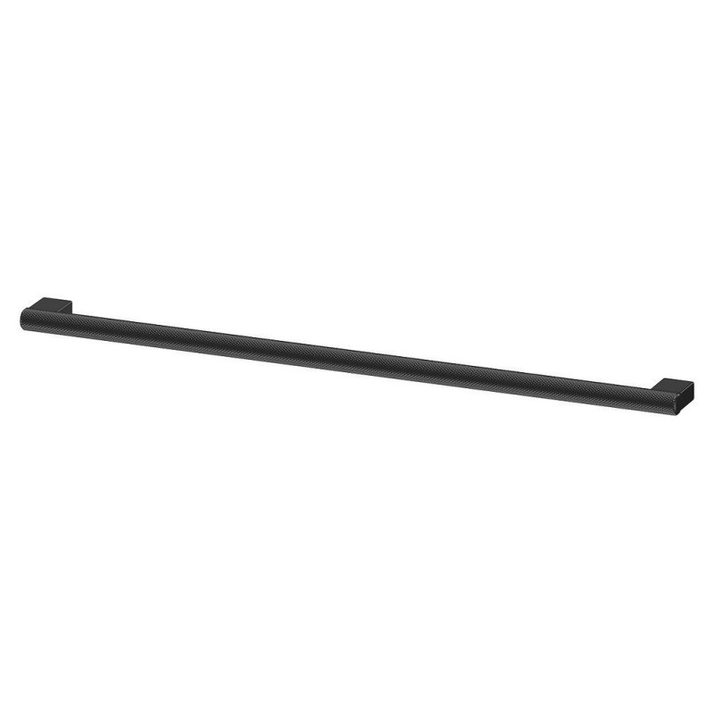 Nowoczesna szafka łazienkowa LARGA 60 z białą umywalką i czarnym uchwytem - elegancja i styl