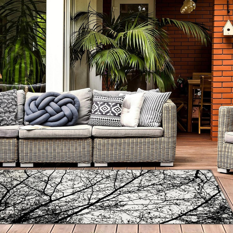 Dywan NatureTree 140x200 cm Biało-Czarny - Stylowy Akcent do Twojego Wnętrza