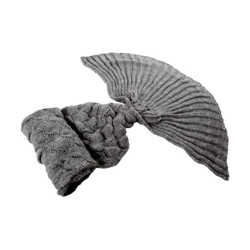 Stylowy Koc Syrenka w Odcieniu Szarości - Idealny na Chłodne Wieczory