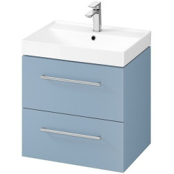 Niebieska Szafka z Umywalką LARGA 60 – Elegancja z Chromowanym Akcentem