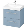 Niebieska Szafka z Umywalką LARGA 60 – Elegancja z Chromowanym Akcentem