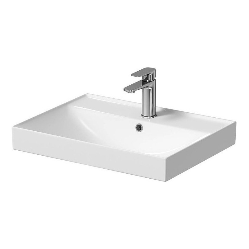 Szafka Łazienkowa LARGA 60 cm z Umywalką, Stylowy Szary Design, Pozłacane Uchwyty