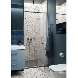 Niebieska Szafka z Umywalką LARGA 60 – Elegancja z Chromowanym Akcentem