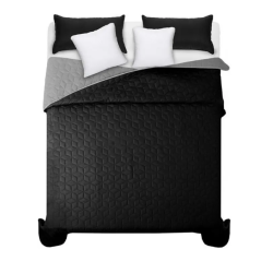 Elegancka Narzuta DIAMANTE w Odcieniach Czarno-Szarych 2.00x2.20 m - Styl i Komfort