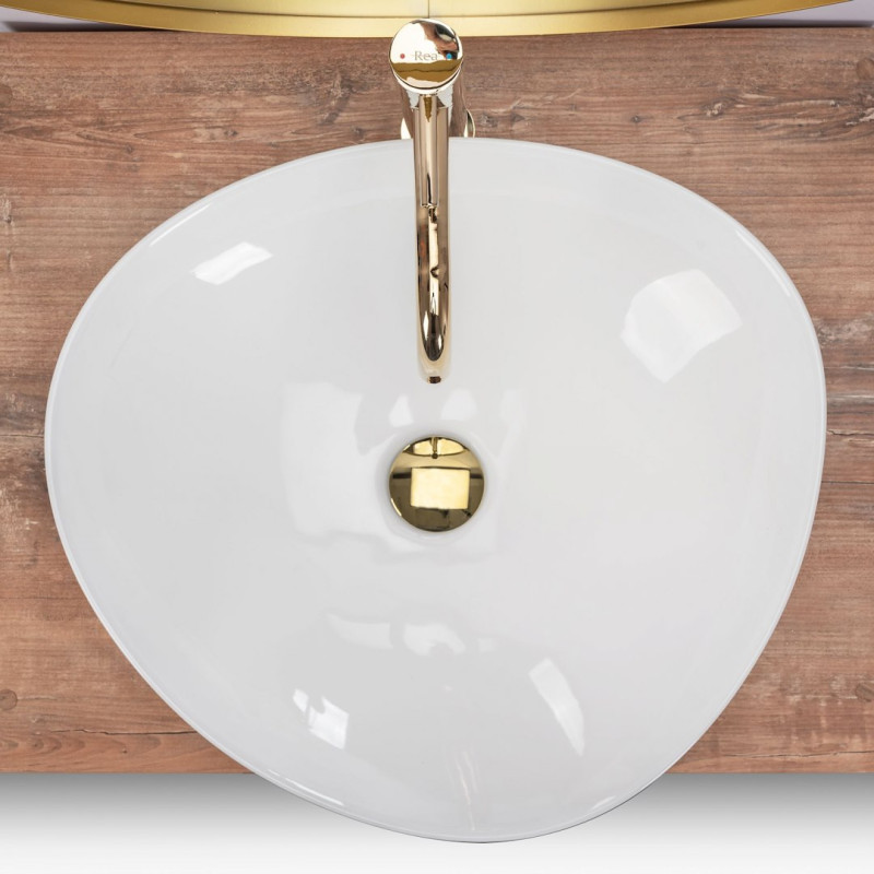 Elegancka Umywalka ANDREA Nablatowa – Styl i Funkcjonalność na Wyciągnięcie Ręki