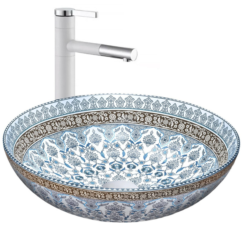 Nowoczesna Umywalka Arte Blue Nablatowa REA-U0267 - Styl i Funkcjonalność