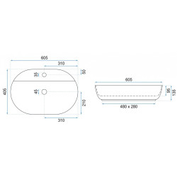 Elegancka Umywalka Aura 61 - Nowoczesny Styl Nablatowy dla Twojej Łazienki