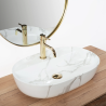 Elegancka Umywalka Nablatowa Aura 61 z Połyskiem - Nowoczesny Design Marmo