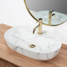 Elegancka Umywalka Nablatowa Aura 61 z Połyskiem - Nowoczesny Design Marmo