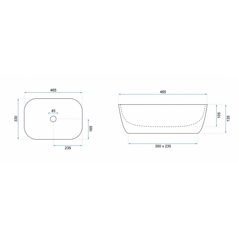 Elegancka Umywalka Nablatowa BELINDA Black/White - Stylowa Nowoczesność
