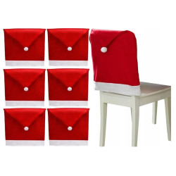 Eleganckie Czerwone Pokrowce na Krzesła - Zestaw 6 sztuk
