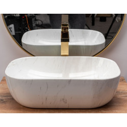 Elegancka Umywalka Nablatowa Belinda Shiny Calala 46,5x33,5 - Styl i Jakość Dla Twojej Łazienki