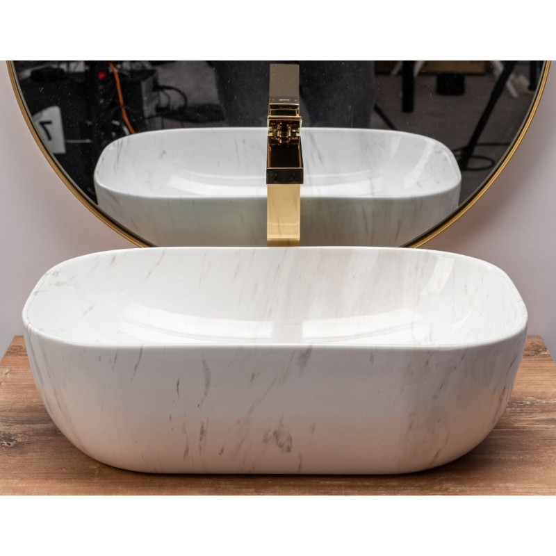 Elegancka Umywalka Nablatowa Belinda Shiny Calala 46,5x33,5 - Styl i Jakość Dla Twojej Łazienki