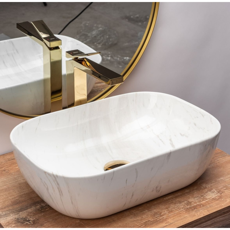 Elegancka Umywalka Nablatowa Belinda Shiny Calala 46,5x33,5 - Styl i Jakość Dla Twojej Łazienki