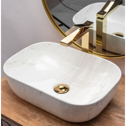 Elegancka Umywalka Nablatowa Belinda Shiny Calala 46,5x33,5 - Styl i Jakość Dla Twojej Łazienki