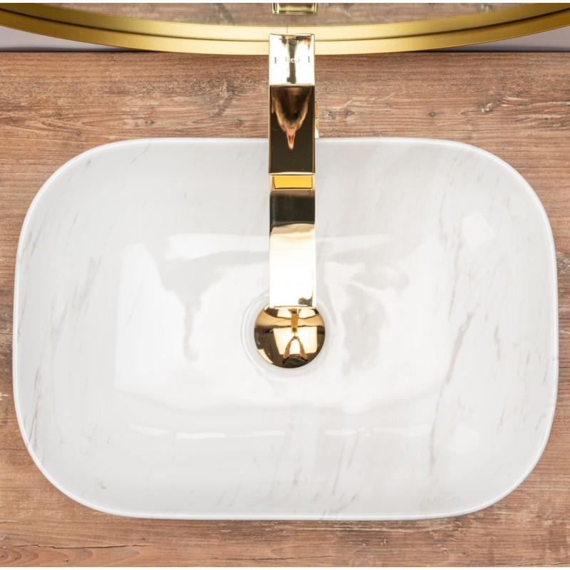 Elegancka Umywalka Nablatowa Belinda Shiny Calala 46,5x33,5 - Styl i Jakość Dla Twojej Łazienki