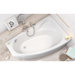 Cersanit Sicilia - Elegancka wanna asymetryczna lewa 140x100 cm