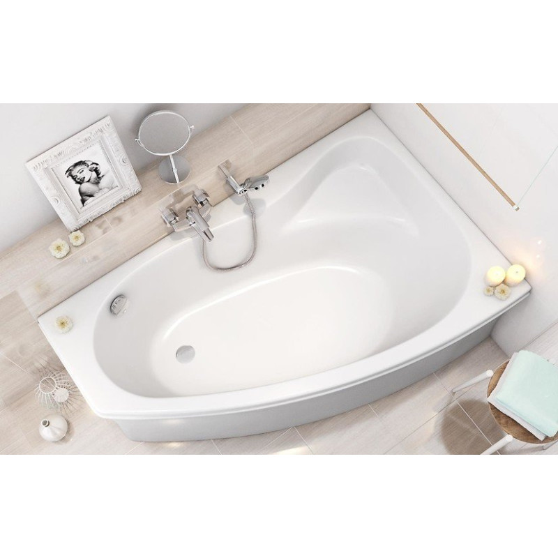 Elegancka wanna asymetryczna SICILIA 140x100 cm prawostronna - Komfort i Styl!