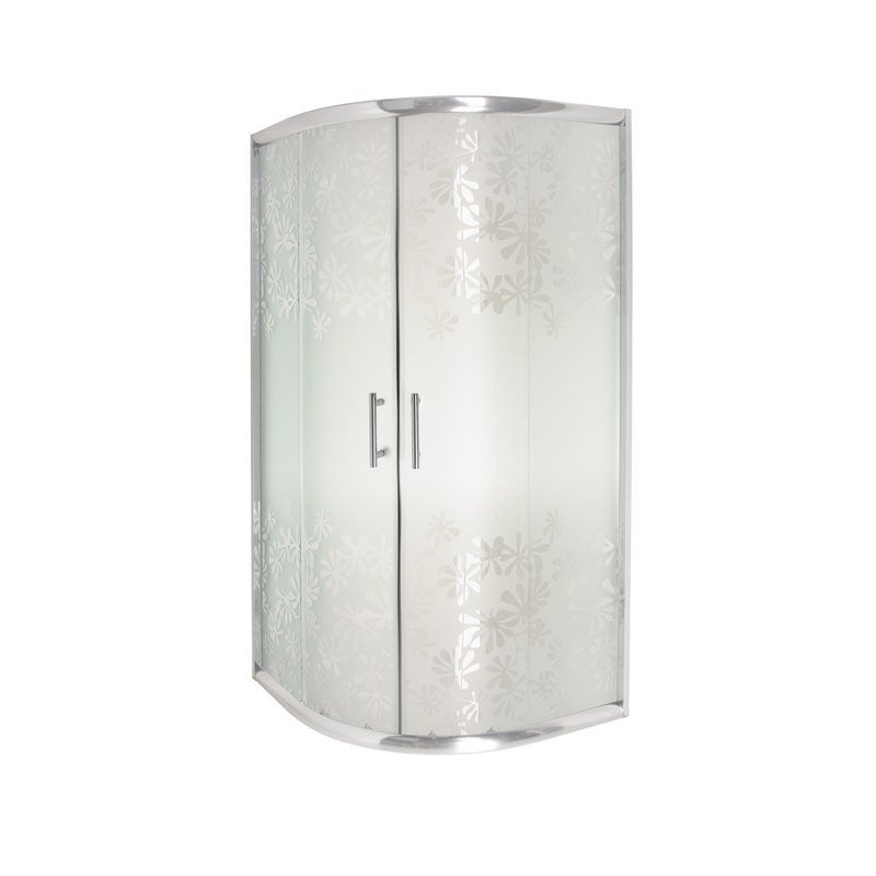 Ekskluzywna Kabina Prysznicowa Marbella 90 Szkło z Motywem Kwiatowym