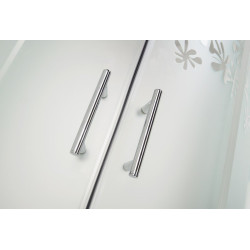 Ekskluzywna Kabina Prysznicowa Marbella 90 Szkło z Motywem Kwiatowym