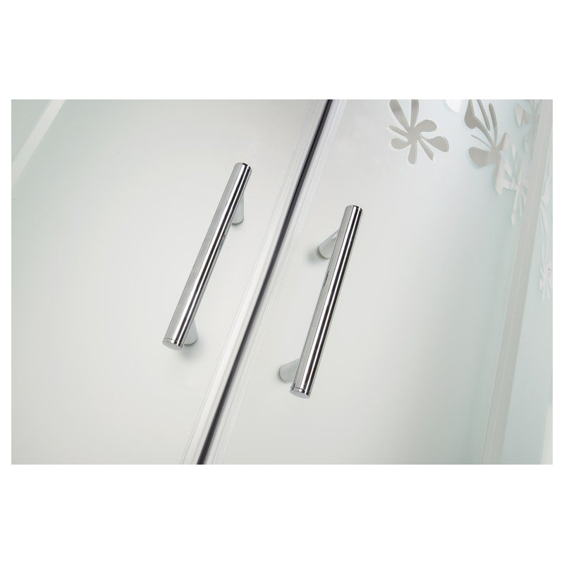 Ekskluzywna Kabina Prysznicowa Marbella 90 Szkło z Motywem Kwiatowym